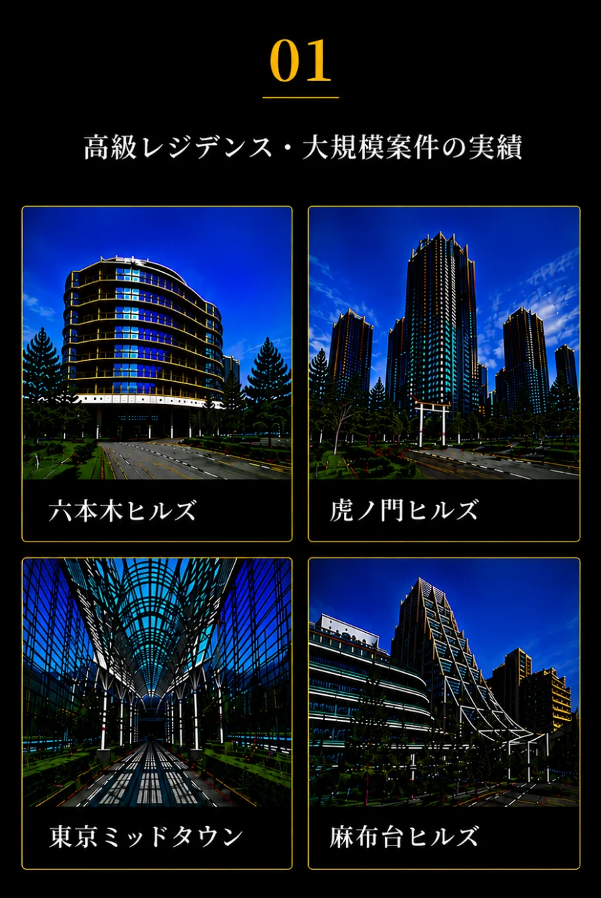 高級レジデンス・大規模案件でのシステムキッチン施工実績